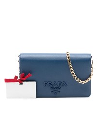 Pre-Loved by Azura Reborn - Pre-Loved Saffiano Lux Monochrome Wallet on Chain