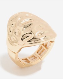 Lovisa - Gold Textured Oval Ring