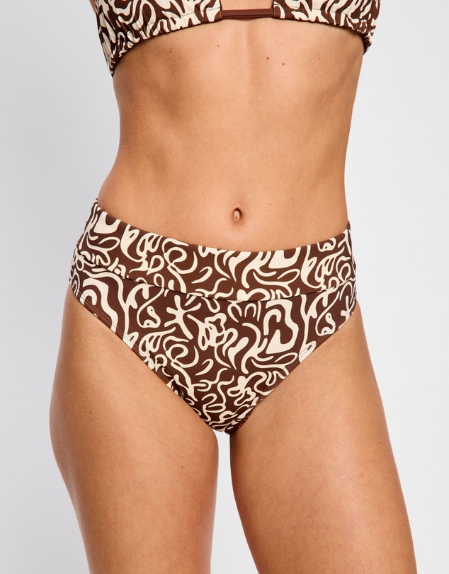 Modibodi - Swimwear Hi-Leg Period Brief Light Absorbency Sea Swirl