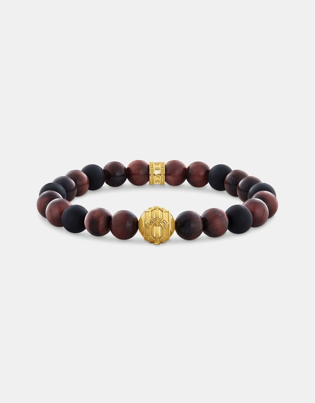 THOMAS SABO - Obsidian and Red Tiger's Eye Bead Bracelet
