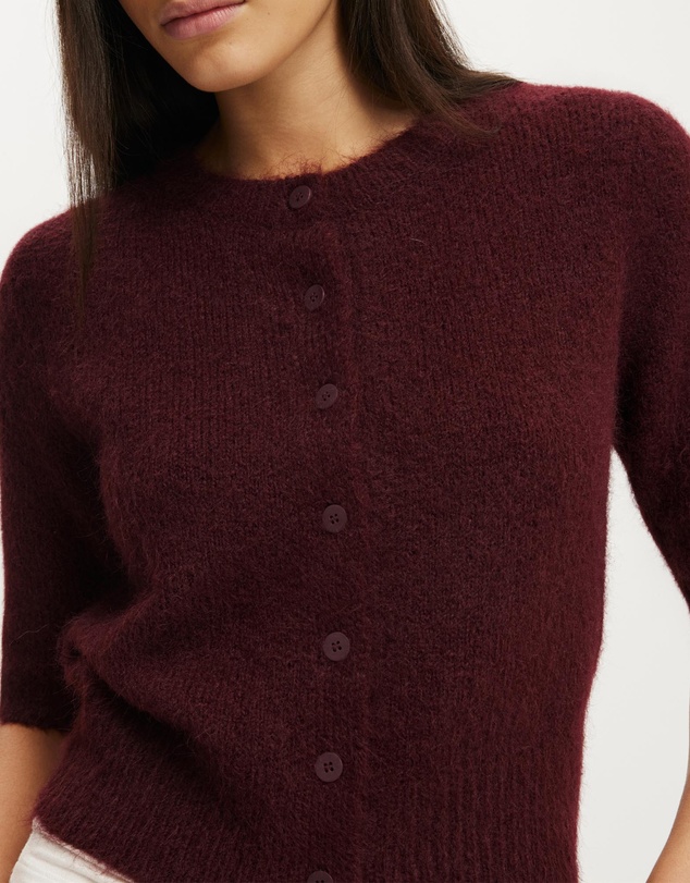 Cotton On - Short Sleeve Fluffy Cardi