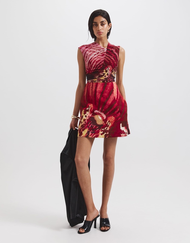 SABA - Cymbelle Rouched Mesh Top