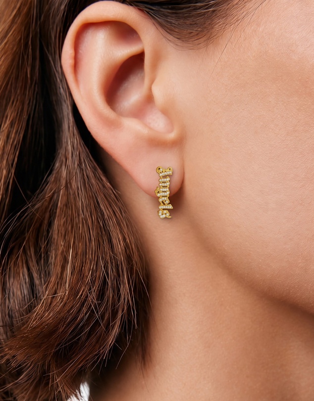 Palm Angels - Grafia GP Bejewelled Drop Earrings