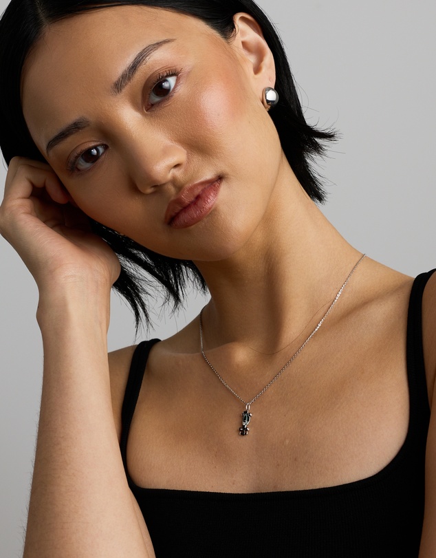 Michael Hill - Teal Racing Car Pendant in Sterling Silver