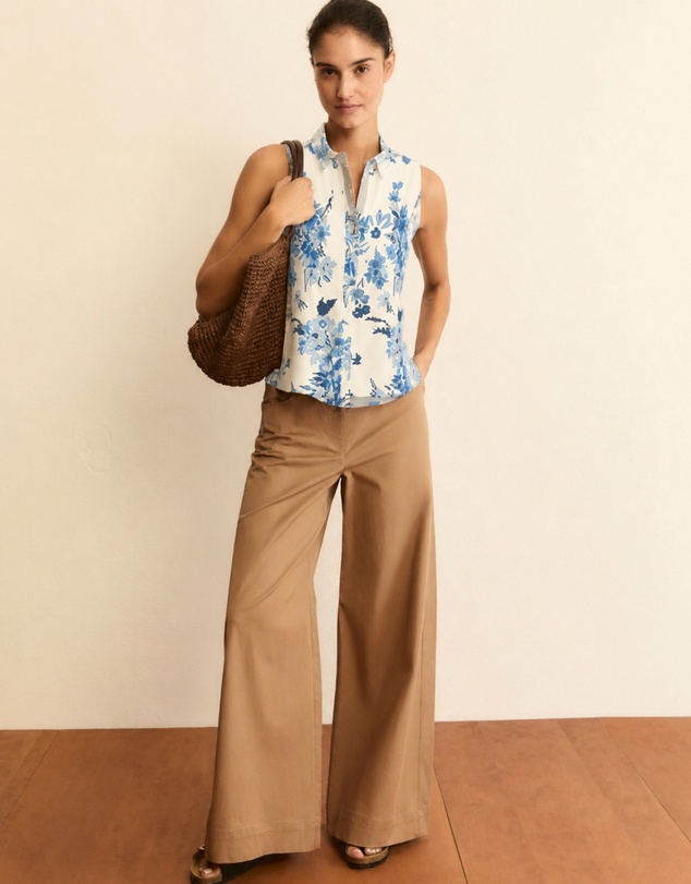 Emme | Max Mara Group - Black Floral Linen Blend Shirt