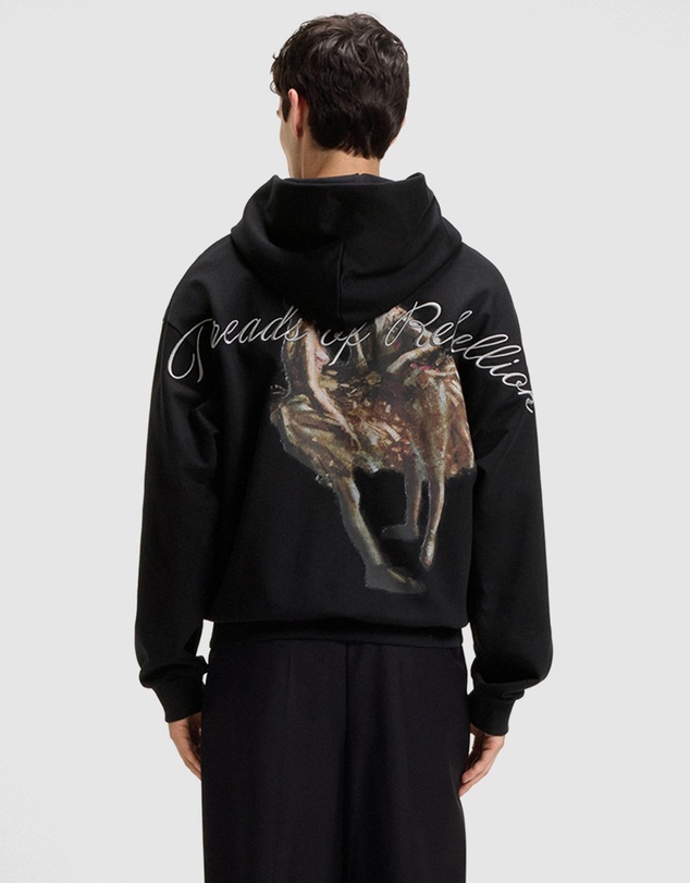 HUGO - HUGO X APOH Oversized-Fit Hoodie in Cotton Terry With Ballerina Artwork