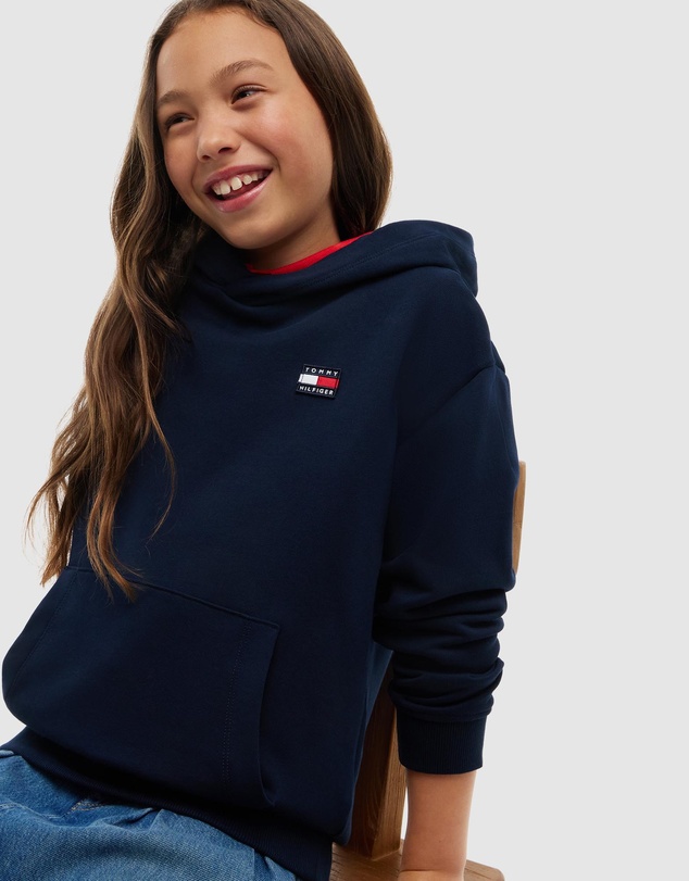Tommy Hilfiger - Kids Unisex 3-7 Flag Logo Hoodie - Kids