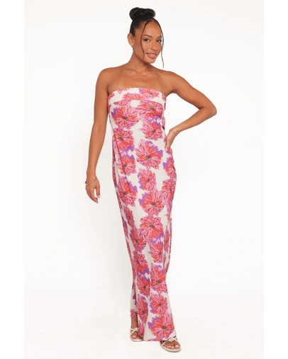 Petal & Pup - Remmie Strapless Maxi Dress - Pink Floral