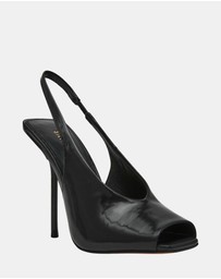 Steve Madden - Lucian Black Leather Heels