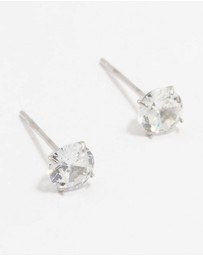 Lovisa - Waterproof Stainless Steel Cubic Zirconia Stud Earrings 5 MM