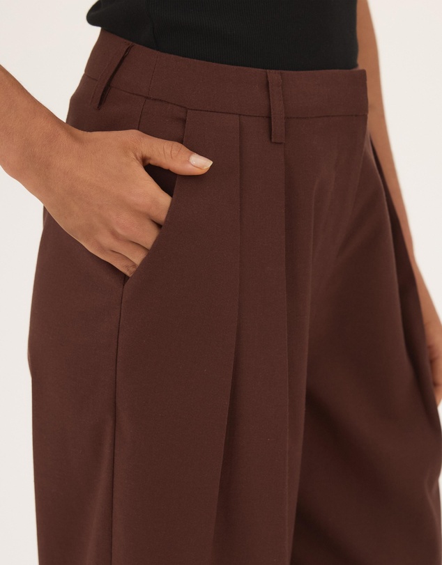Atmos&Here - Pia Linen Blend Wide Leg Pants
