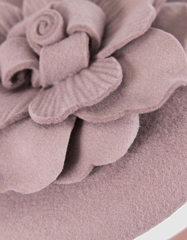 Max Alexander - Felt Dusty Pink Winter Pillbox Fascinator