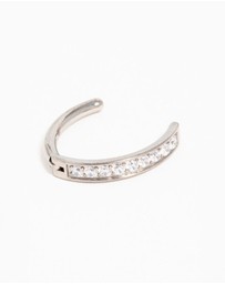 Lovisa - Titanium Cubic Zirconia Curved Ring Belly Ring