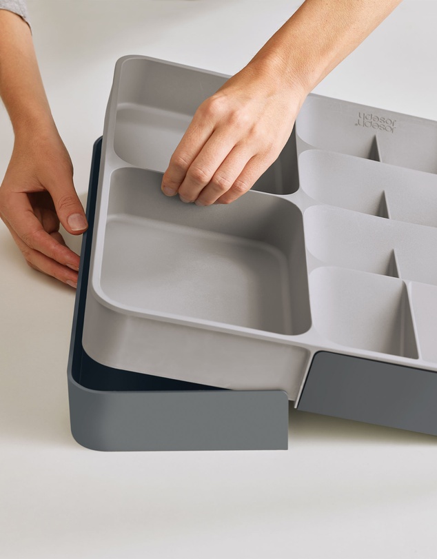 Joseph Joseph - DrawerStore™ Expanding Cutlery, Utensil & Gadget Organiser (Grey)
