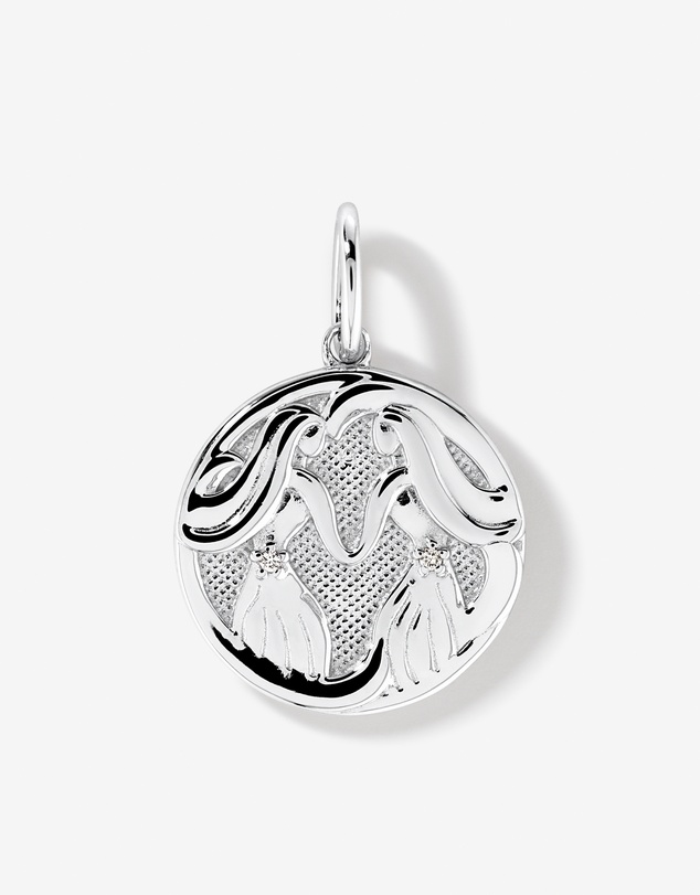 Michael Hill - Diamond Accent Gemini Zodiac Pendant in Sterling Silver