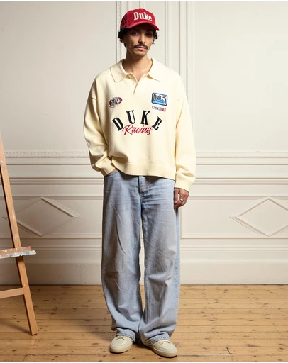 Duke + Dexter - DR4 Off White Racing Polo