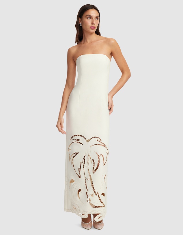 LEO LIN - Ava Applique Bustier Maxi Dress