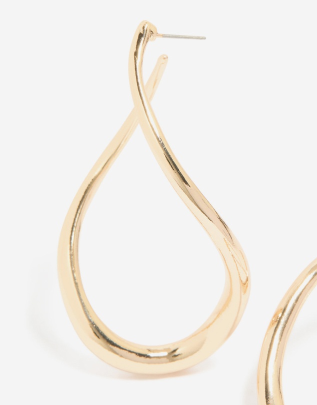 Lovisa - Gold Twisted Large Hoop Earrings