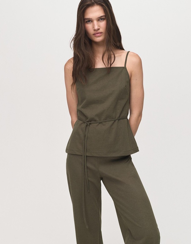 M.N.G - Straight-Fit Trousers With Elastic Waist