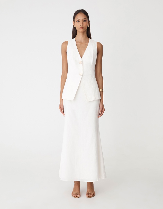 Forcast - Amelia Linen Blend Maxi Skirt