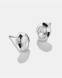 THOMAS SABO - THOMAS SABO Oval Stud Earrings with Zirconia Stones Silver