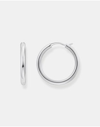 THOMAS SABO - Classic Hoop earrings in wider shape silver
