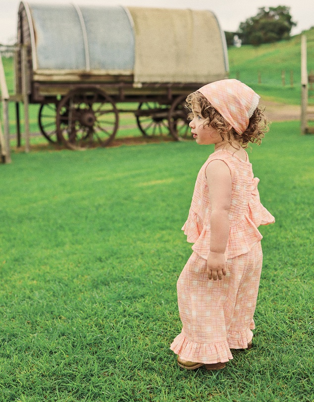 Kynd Baby - Frill Top in Check