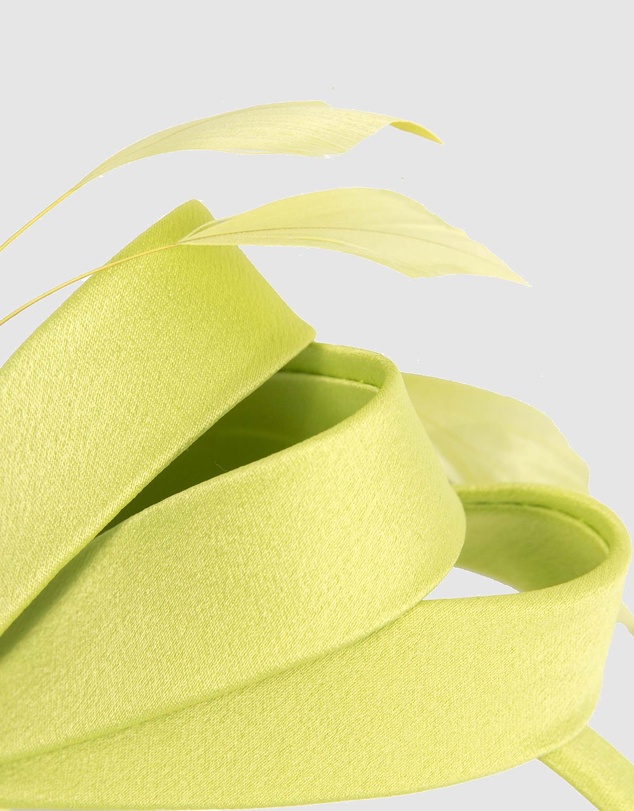 Max Alexander - Large Lime Satin Bow Racing Fascinator