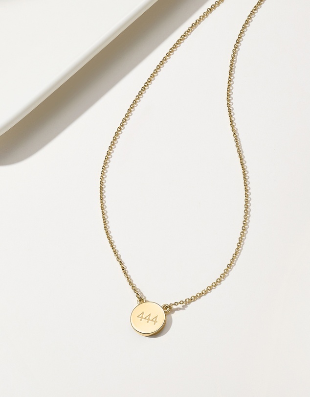 Mestige - Angel Number Necklace 444 - 18K Gold Plated
