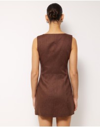 AERE - Kiri Button Through Linen Mini Dress