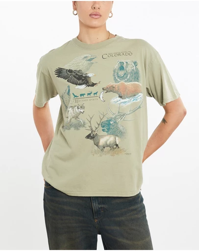 Vintage by The Real Deal - Pre Loved - Vintage Colorado Wildlife Tee