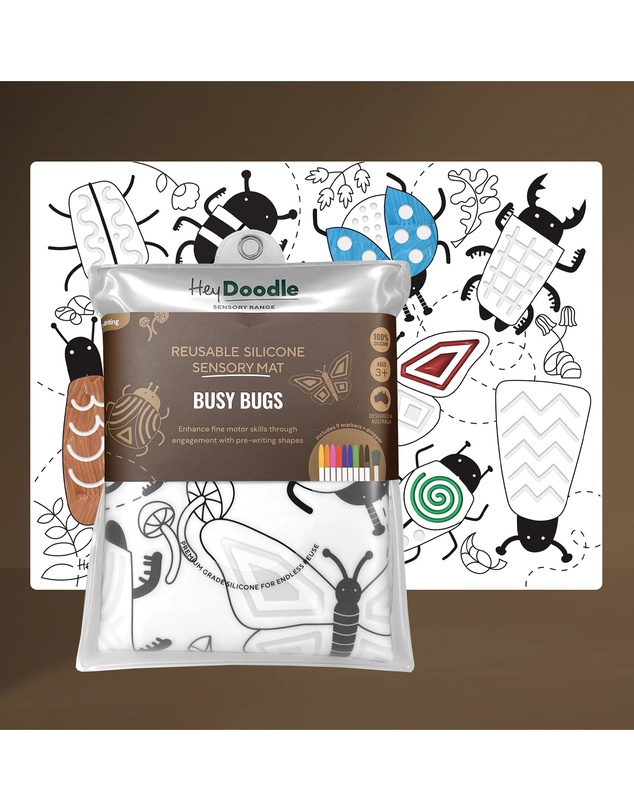 HeyDoodle - Busy Bugs Sensory Colouring & Doodle Mat