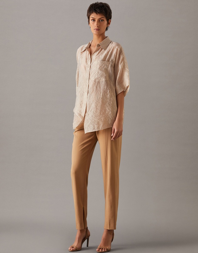 Calvin Klein - Crinkled Sheer Oversized Shirt