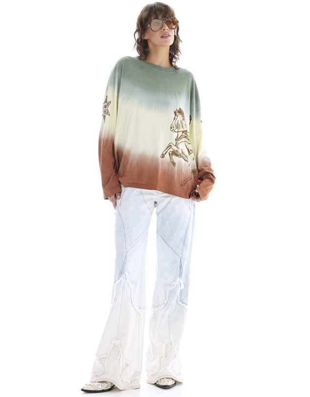 THE TALES - Cowboys Forever Tie Dye Long Sleeve Tee