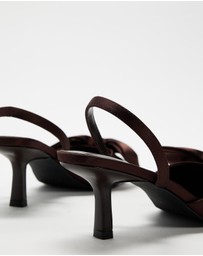 Atmos&Here - Jules Bow Sling Back Kitten Heels
