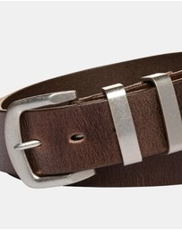 Buckle - Brumby. Australian Made Full Grain Natural Leather Belt. 38mm width.