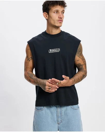 Thrills - Calm State Embro Box Fit Oversize Cropped Muscle Tee