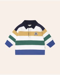 Huxbaby - Colour Block Panelled Rugby Polo - Babies-Kids