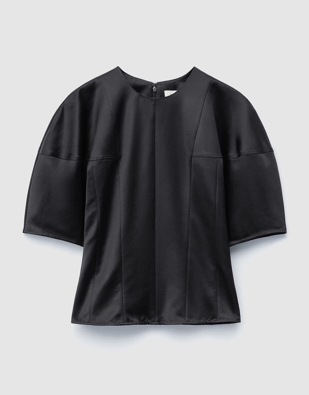 & Other Stories - Satin Puff-Sleeve Top
