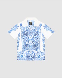 Camilla - Short Sleeve Camp Collared Shirt - Kids-Teens