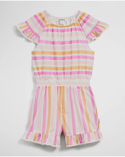 Country Road - Short Sleeve Frill Playsuit