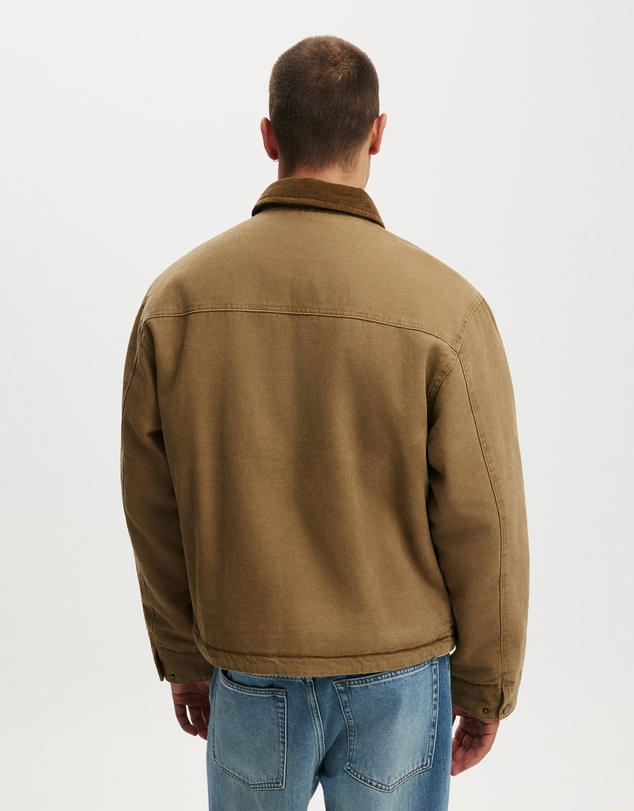 Cotton On - Cropped Canvas Harrington