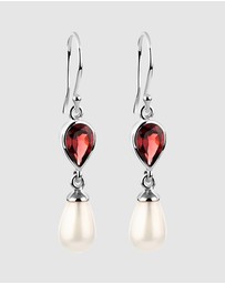 Elli Jewelry - Earrings Hanger Garnet 925 Sterling Silver