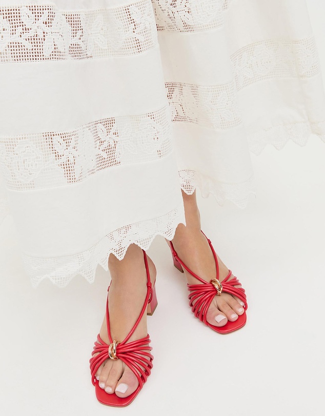 Loeffler Randall - Minna Strappy Mid Heel Sandal W/ Hardware