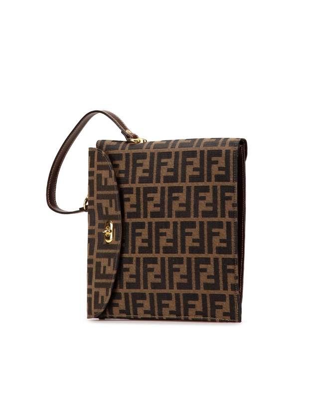 Pre-Loved by Azura Reborn - Pre-Loved fendi FF Logo Canvas Shoulder Bag