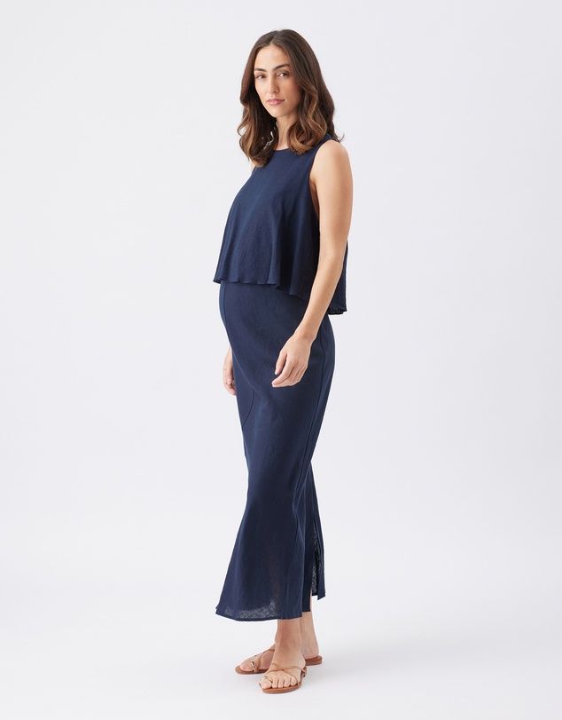 Ripe Maternity - Lena Linen Nursing Dress