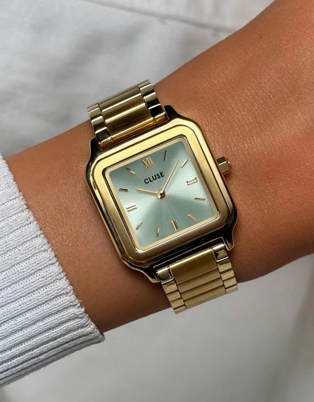 Cluse - Gracieuse Sage Green/Gold Link