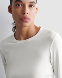 COS - Ribbed Jersey LS Top