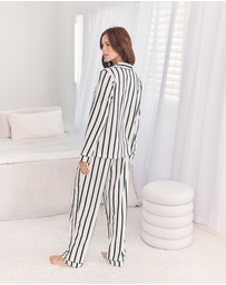 Chelsea Peers - Organic Cotton Stripe Long Pyjama Set