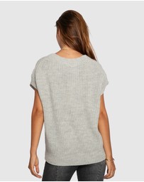 Belle & Bloom - Rosette Oversized Knitted Vest